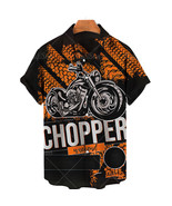 Chopper Harley Davidson black-orange shirt for men - $29.00