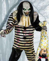 Halloween Animated 7&#39; SWEET DREAMS Scary Clown Carries Child Haunted House Prop - £392.99 GBP