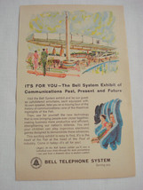 1964 World&#39;s Fair Ad Bell System Exhibit of Communications Past, Present... - £7.85 GBP