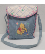 Vintage Winnie The Pooh Diaper Bag Baby Bag Honey Floral Cotton Denim Dolly - £69.14 GBP