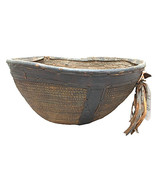 Nupe Basket - Nigerian 1880&#39;s Coil and Leather - £306.67 GBP