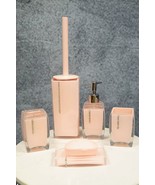 Hot Pink Austrian Crystals 6 Piece Chic Bathroom Vanity Accessories Gift... - $1,122.96 MXN