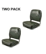 Boat Seats 2 Green Folding Low Back UV Treated Fishing Pontoon Bass Boats - €141,14 EUR
