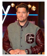  The Voice S27 Michael Buble Varsity Jacket With Leather Sleeves - $180.00+