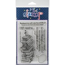 Your Next Stamp Bookworms Rule Clear Stamps, 4&quot; x 6&quot; - $15.99
