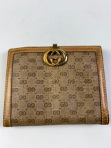 Authentic GUCCI Bifold Wallet Purse GG Canvas 035-922-7135 Brown - £73.79 GBP