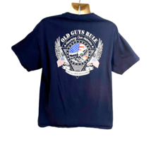 Old Guys Rule Navy Blue Double Graphic T-Shirt XL Patriotic Military USA... - $19.79