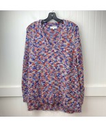 Lou & Grey Loft Chunky Knit Tunic Sweater Large Wool Blend Multicolor Space Dye - $26.39