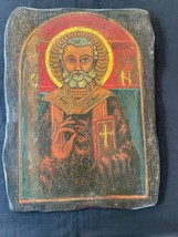 Antico Dipinto a Mano Russo Icon Su Legno. - $218.38