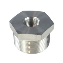 HFS 1 1/2&quot; Male NPT to 1/2&quot; Female NPT Hex Reducer Bushing Stainless Steel - £37.02 GBP