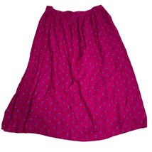 Vintage 80s Russ Togs A Line Skirt S Purple Floral Button Pocket Cottagecore - £22.25 GBP