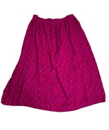 Vintage 80s Russ Togs A Line Skirt S Purple Floral Button Pocket Cottage... - £22.30 GBP