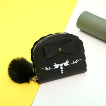 Fur Ball Clutch Ladies Handbag Wallet Small Change Purse Casual Lipstick Pack - £19.69 GBP