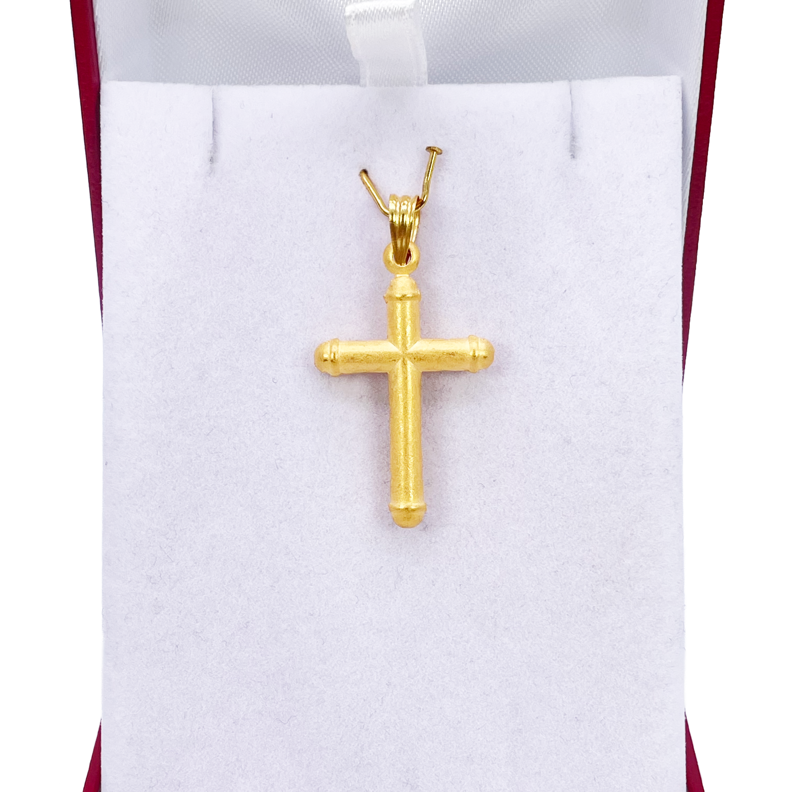 22ct Yellow Gold Matt Cross Pendant 35mm Length 19mm Width Item image 6