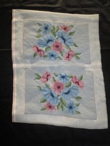 Completed FLORAL NEEDLEPOINT Book Cover or Purse--17.5&quot; x 12.25&quot; + Blank Borders - £15.98 GBP