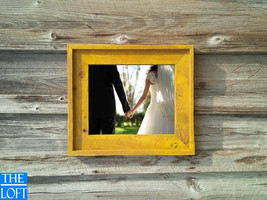 Antique Yellow (All Sizes)-The Loft Signature Handcrafted Rustic Barn Wood Frame - £29.66 GBP+