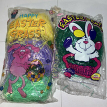 Vintage Easter Grass Yellow Purple Green NEW Lot Of 2 Packs - $294.52 MXN
