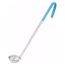 Winco Stainless Steel Ladle with Teal Handle, 1/2-Ounce - £9.58 GBP