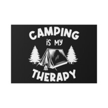 Personalized Camping Lawn Sign - &quot;Camping is My Therapy&quot; - 22x15in - £38.55 GBP