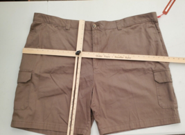 HB Harbor Bay Cargo Shorts Continuous Comfort Waistband 52R Mens Olive Green NWT - £34.65 GBP