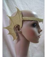 Gold Glittery Mermaid Webbed Fin Ears Earpiece Aquatic Creature Sea Hors... - $143.21 MXN