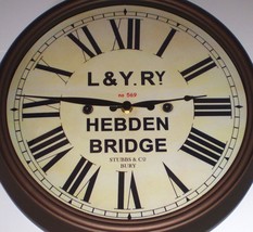 Lancashire &amp; Yorkshire Railway LYR Victorian Style Clock, Hebden Bridge Station - £66.47 GBP