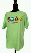 Ladie&#39;s T-Shirt, Lime Green with Cartoon Characters, Size L, Disney - $15.98