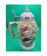 Father Christmas Stein 1994 Handcrafted in Brazil Beer Mug Stein Vintage... - $31.73 CAD