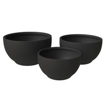 LeisureMod Grove Mid-Century Modern 3-Piece Fiberstone and Clay Planter ... - $367.50