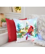 Home Reflections 18&quot; Holiday Dec Pillows - 1 LED, 1 Solid - £154.87 GBP