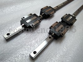2 pcs HSR25-2500mm Linear rail &amp; 4pcs HSR25CA Block Bearing - £283.46 GBP