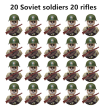 20pcs/lot WW2 Military Soviet Soldiers Building Blocks Army Figures Toys #3 - £18.66 GBP