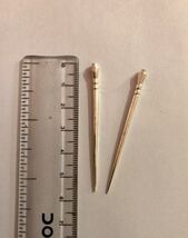 4 Pc 925 Sterling Silver Toothpick, Fruit Food Fork, Plain Design 3.9-4 ... - $50.95