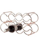 2-Tier Rose Gold Stackable Wine Rack – Holds 11 Bottles Metal Tabletop H... - $24.70