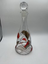 Milano Stained Glass Mosaic Hand Blown Romania Decanter With Stopper READ - $45.00