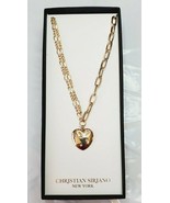 Christian Siriano New York Necklace W Heart Pendant Cutout Stars Gold To... - £27.99 GBP