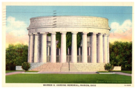 Warren G Harding Memorial Marion Ohio Postcard Posted 1941 - £4.05 GBP