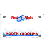 North Carolina Blank Novelty Mini Metal License Plate Tag - £11.95 GBP
