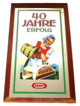 1970s Kraft Velveta Framed German Advertising Mirror Sign - £59.55 GBP