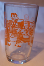 Vintage Kraft Cheese Spread Glass Jar Orange Living Room Cat Swanky Swigs - $8.99