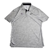 Nike Tiger Woods DriFit ADV Golf Polo Shirt Gray Los Angeles Clippers Me... - $46.98
