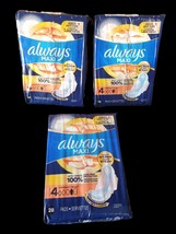 Always Maxi 100% Leak Free Protection Pads 4 Size Overnight Absorbency 3... - $22.99