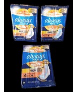Always Maxi 100% Leak Free Protection Pads 4 Size Overnight Absorbency 3... - $32.26 CAD