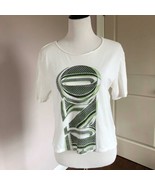 EUC ACNE White 100% Cotton Graphic Cropped T-shirt SZ XS - $58.41