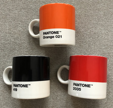 Pantone small coffee cups, expresso (3 different, new) - $54.00
