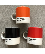 Pantone small coffee cups, expresso (3 different, new) - $1,026.37 MXN