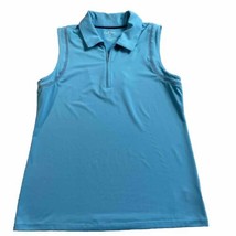 Coral Bay Golf Shirt Women’s PM 1/4 Zip Pullover Sleeveless Blue Golf Ap... - £6.18 GBP
