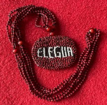Santeria ~ Vodou ~ Ifa Yoruba Tribe Red &amp; Black Beaded Eleke Necklace For Elegua - £46.98 GBP