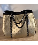Ah-Dorned Gold Neoprene Mini Tote With Zipper Pouch 9” X 7” X 6” - $397.12 MXN