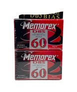 MEMOREX DBS NORMAL BIAS 60 MINUTE AUDIO CASSETTE TAPES 2-PACK SEALED VIN... - $151.26 MXN